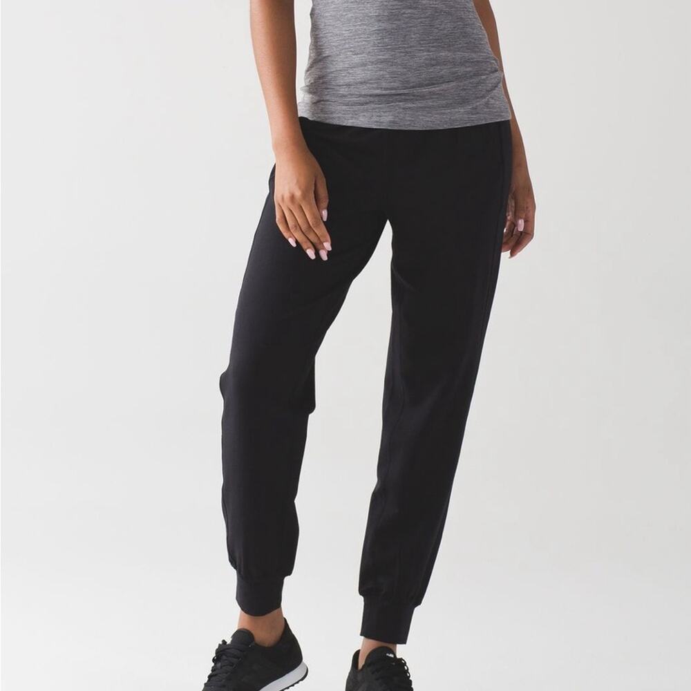 Lululemon Ceremony Sweatpant Black French Terry Stretchy Lounge Pant Size 12